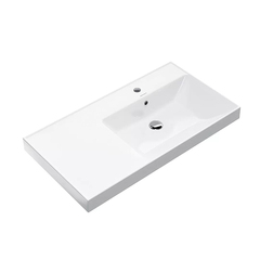 Kerama Marazzi Cubo CU.wb.90Rh Раковина 90х48.5х18см., подвесная, мебельная, правая, 1 отв., с переливом, цвет: белый глянцевый фото