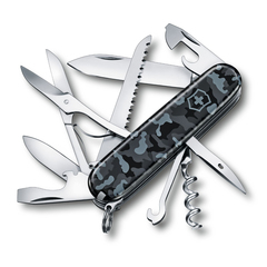 Фото Нож перочинный Victorinox Huntsman Navy Camouflage, сталь X55CrMo14, рукоять Cellidor®, морской камуфляж, 15 функций, 91мм
