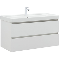 Aquanet Вега 328002 Тумба с раковиной, цвет: белый глянец фото