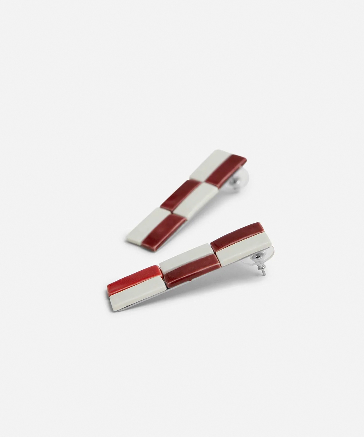 Серьги TILE WT BURGUNDY