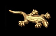 Силиконовый молд № 538 Ящерица правая малая