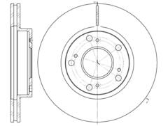Диск тормозной вентилируемый G-brake  GR-02992