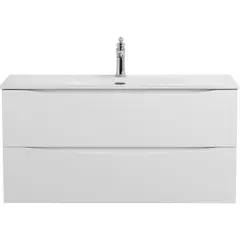 BelBagno MARINO-CER-MINI-1000-2C-SO-BL-P База под раковину подвесная с двумя выкатными ящиками, Bianco Lucido, 996x390x500 фото