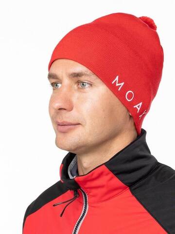 Лыжная шапка с шерстью Moax Tradition Sport красная