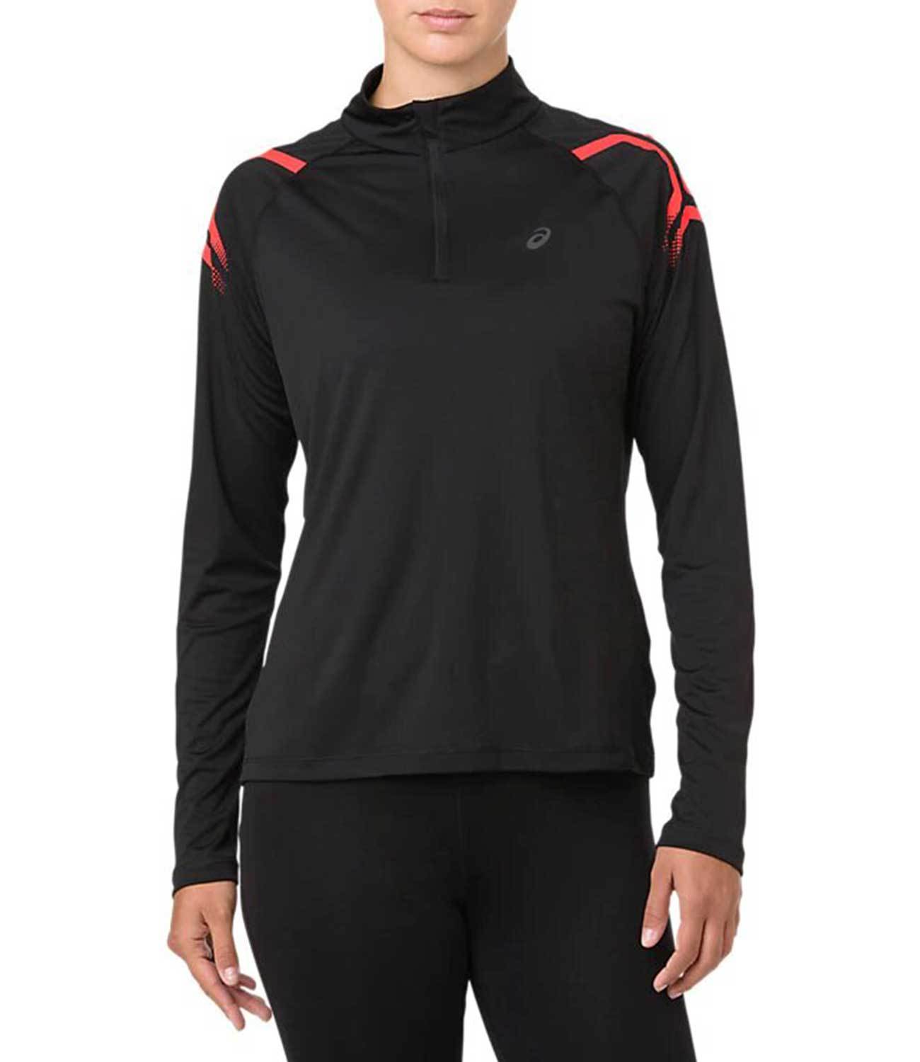 Asics Icon 1/2 Zip LS рубашка для бега женская черная