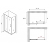 Abber Schwarzer Diamant AG30110B5-S50B5 Душевой уголок, 110x50x190, цвет: чёрный