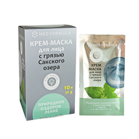 МДП Крем-маска ПРИРОДНОЕ ОЗДОРОВЛЕНИЕ для проблемной кожи с грязью Сакского озера (саше пакет 30г)