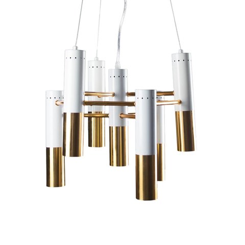 Люстра Ike Suspension белая-Gold 7 диаметр 42см.