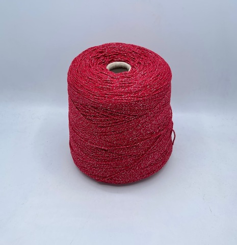 Linsieme (пр.Италия),art.Sirio, 150м/100гр,9% Кашемир, 18% Полиамид, 38% Меринос, 28%Вискоза, 7%Люрекс цвет-Красный+люрекс.арт.32084