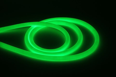 Гибкий неон круглый SMD2835-120 LED/м-220 В-6,5 Вт/м-IP67-зелёный (25м) TDM