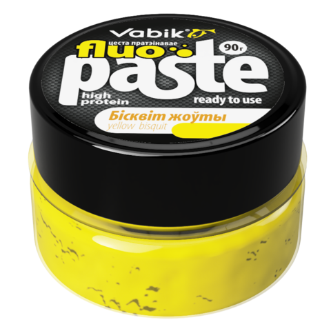Приманка Vabik PASTE FLUO Бисквит желтый 90г /3шт в уп/ продажа от 3 шт.