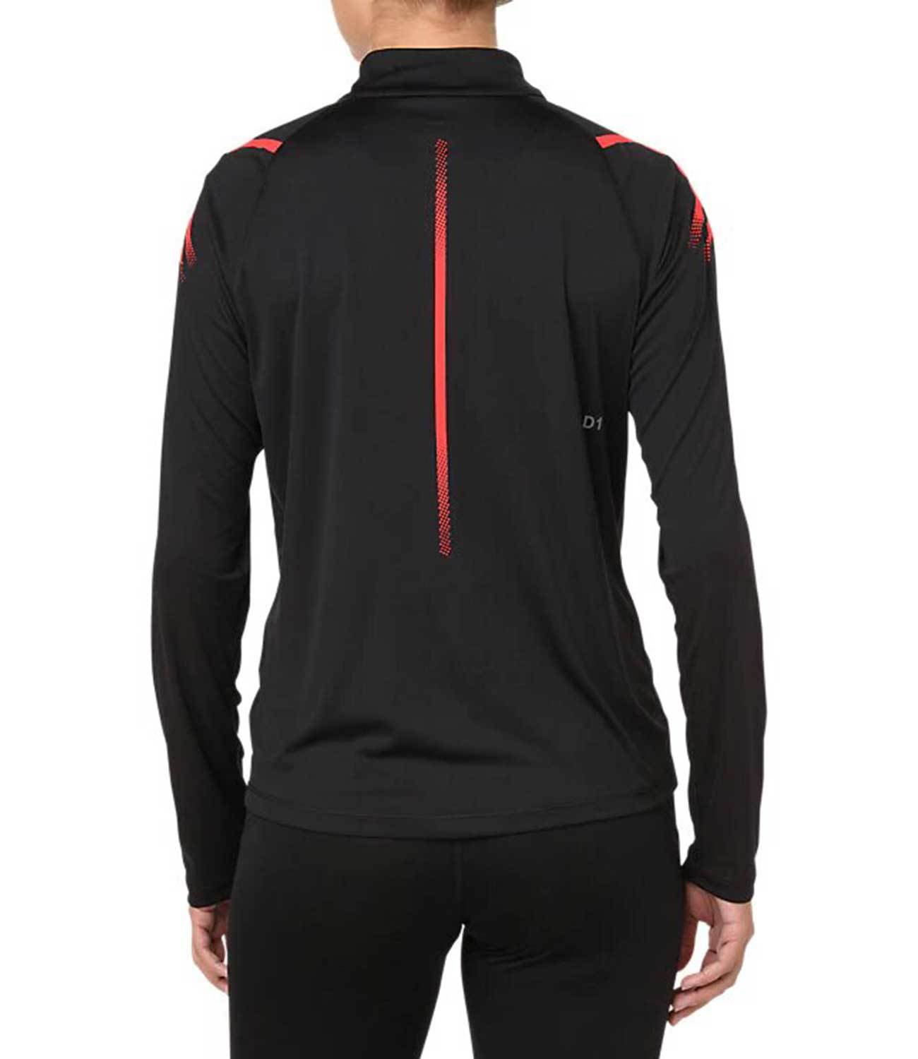 Asics Icon 1/2 Zip LS рубашка для бега женская черная - 2