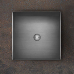 Gessi 316 54605#239 Раковина 400x400 мм., для установки на столешницу, без перелива, нержавеющая сталь, цвет Steel Brushed фото