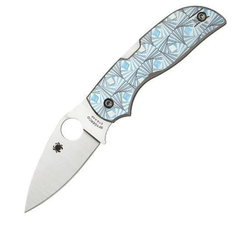 Фото Складной нож Spyderco Chaparral 3 Spyderco сталь CTS-XHP, рукоять титан с узором, синий