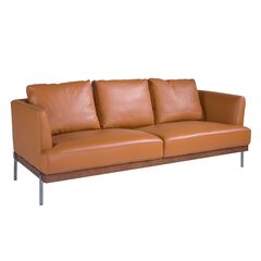 Диван 3-х местный 6171/KF160-3P кожаный со стальными ножками