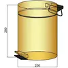 Boheme Uno 10426-MG Ведро с педалью, цвет: золотой матовый