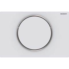 Geberit Sigma 115.758.JT.5 Смывная клавиша, смыв/стоп: белый матовый лак, легко чистящееся покрытие, полированное фото