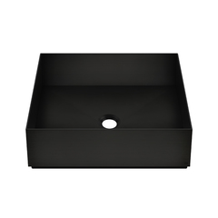 Gessi 316 54605#299 Раковина 400x400 мм., для установки на столешницу, без перелива, нержавеющая сталь, цвет черный матовый фото