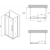 Abber Schwarzer Diamant AG30100H-S50-S50 Душевой уголок, 100x50x195, цвет: хром