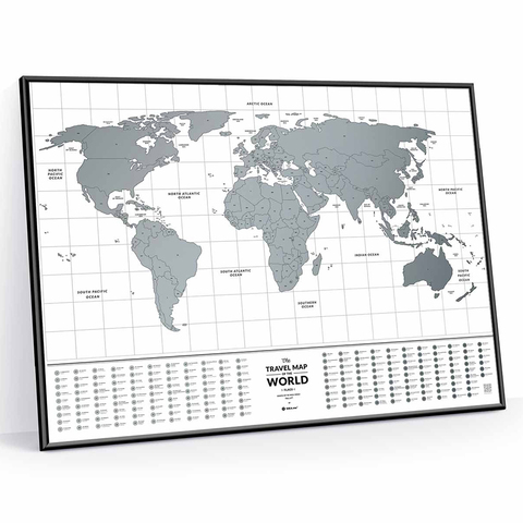 Скретч-карта мира Travel Map Flags World