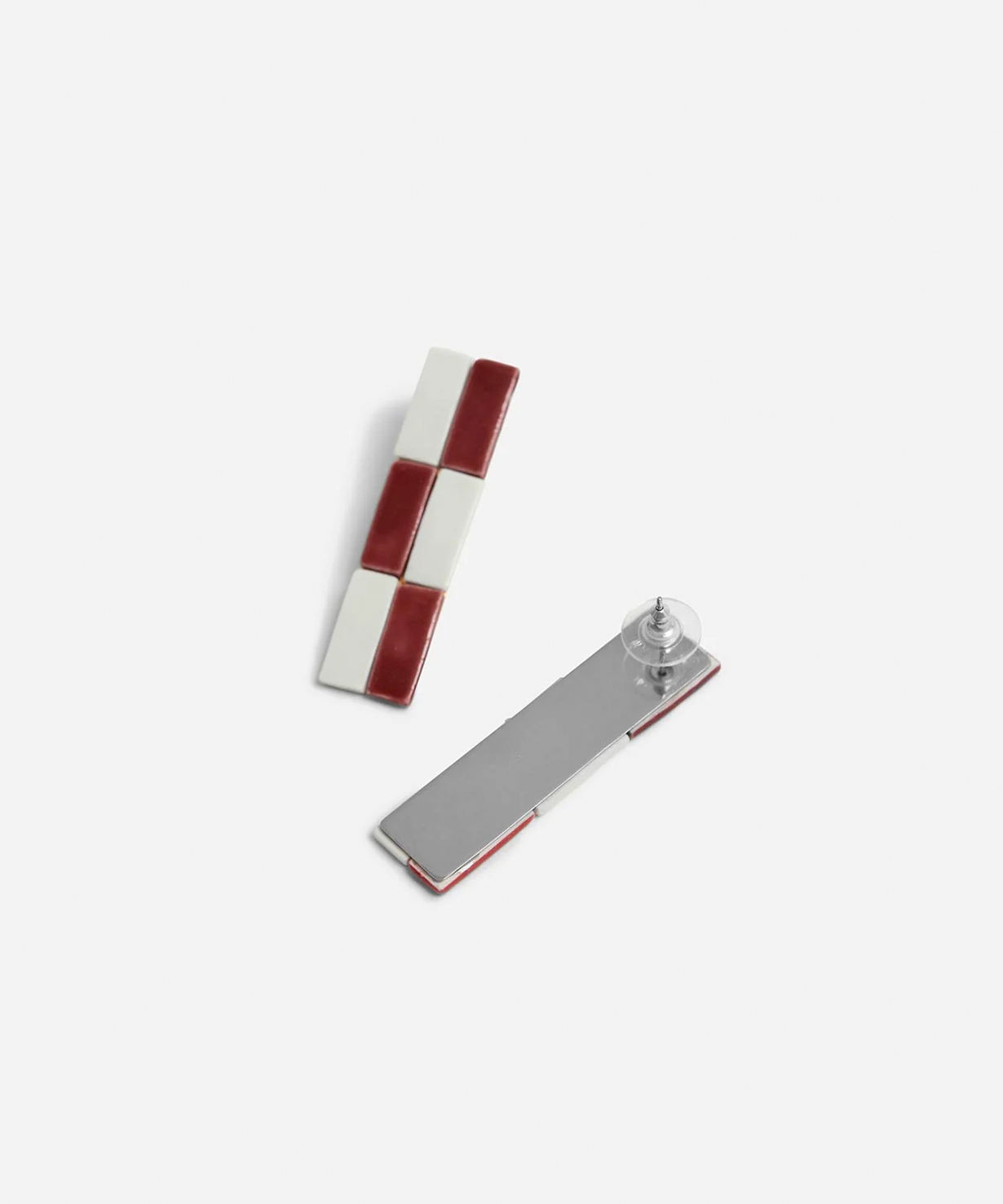 Серьги TILE WT BURGUNDY