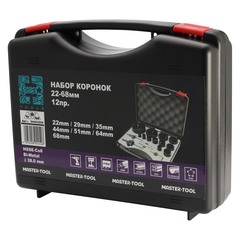 Набор коронок Bi-metall 22-68мм HSSE-Co8 12пр H-Tools 04403200