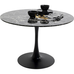Стол Schickeria Marbleprint Black Ø110 см