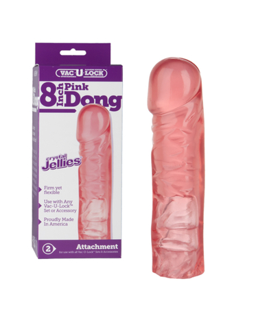 Гелевая насадка для страпона Vac-U-Lock Crystal Jellies 8" - 19.5 см