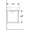 Geberit Renova Plan 879090000 Тумба под раковину, 78x46.3x47.2см, матовый белый / меламиновое покрытие, ультраглянцевые белые / пленочное покрытие