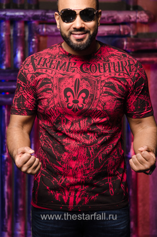 Xtreme Couture | Футболка мужская Arthur's Court X1758 от Affliction перед на модели с головой