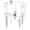 Gessi Rilievo 59153#299 Гигиенический душ настенный на 1/2", цвет: nero XL