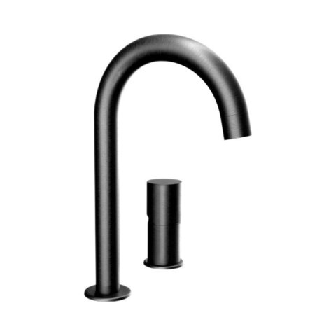 Remer Edge EG557CFP Смеситель для раковины, цвет: черный хром (шлифованный)