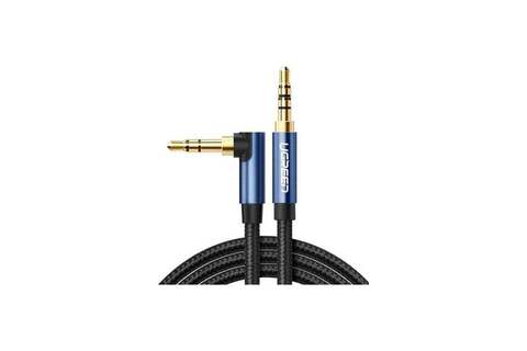Кабель  UGREEN AV112 (60179) 3.5mm Male to 3.5mm Male Angled Cable 1m - Blue-Black