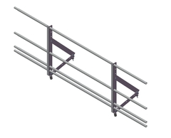 Ограждение кровельное со снегозадержателем Optima 0,65х2м RAL 3005/RAL 6005/RAL 8017
