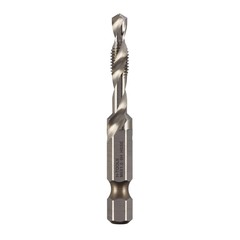 Метчик М 6,0х1,0 (Для шуруповерта, 3 в 1) HSSE 6h 60мм a=1/4