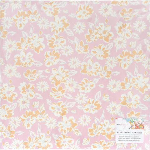 Кардсток  двусторонний 30х30 см.  с глиттером. Dear Lizzy She's Magic Foiled Cardstock
