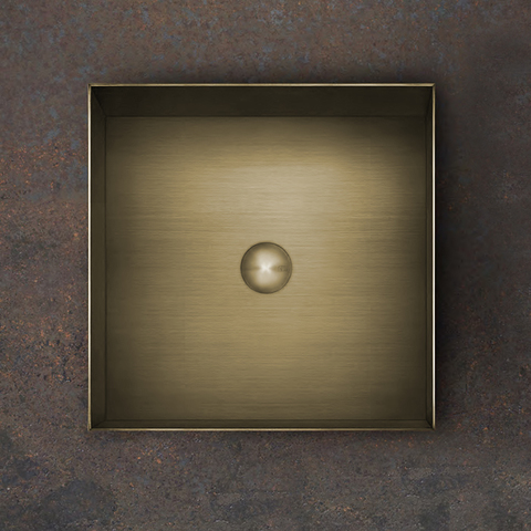 Gessi 316 54605#726 Раковина 400x400 мм., для установки на столешницу, без перелива, нержавеющая сталь, цвет Warm Steel Brushed PVD