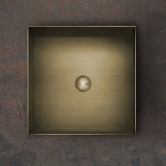 Gessi 316 54605#726 Раковина 400x400 мм., для установки на столешницу, без перелива, нержавеющая сталь, цвет Warm Steel Brushed PVD фото