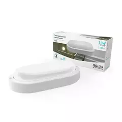 Св-к Gauss LED Elementary ЖКХ 15W 1100lm 4000K 160-260V IP65 200*98*46мм белый овал 161411215