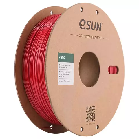 Катушка PETG-пластика ESUN 1.75 мм 1кг., красная