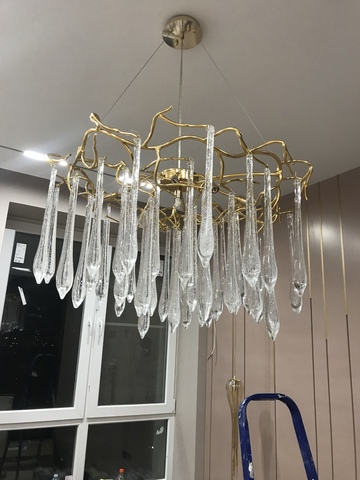 Люстра Aqua золото диаметр 100см.