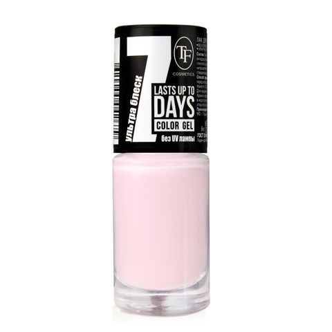 TF Лак для ногтей COLOR GEL  тон 201  Light pink/Нежно-розовый   8мл