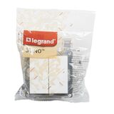 Переключатель двухклавишный - Legrand SUNO - 10АХ 250В безвинтовые зажимы - Белый — фото 3
