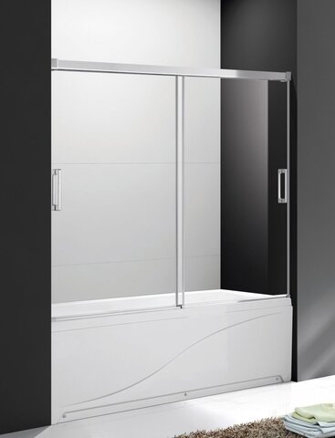 Cezares Tandem-Soft TANDEM-SOFT-VF-2-200/145-C-CR-IV Шторка на ванну, цвет: хром