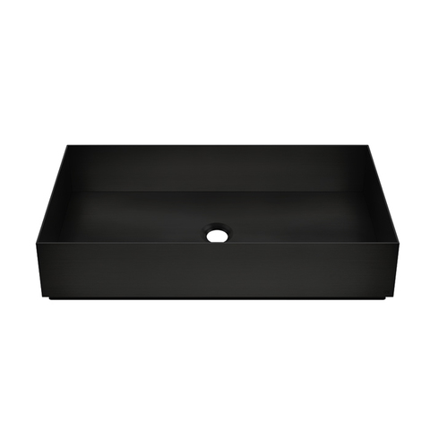 Gessi 316 54606#299 Раковина 600x350 мм., для установки на столешницу, без перелива, нержавеющая сталь, цвет черный матовый