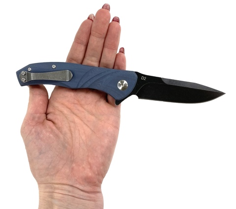 Складной нож TuoTown SQ21-GB, сталь D2, рукоять G-10 blue