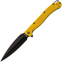 Фото Складной нож Daggerr Vendetta Yellow BW DL, сталь 8Cr14MoV, рукоять FRN желтый