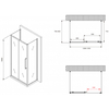 Abber Schwarzer Diamant AG30130BMH-S80BM-S80BM Душевой уголок, 130x80x195, цвет: чёрный