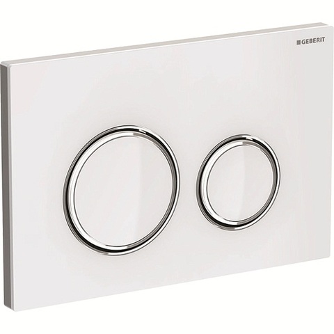 Geberit Sigma 21 115.884.SI.1 Клавиша смыва для унитаза белая/хром
