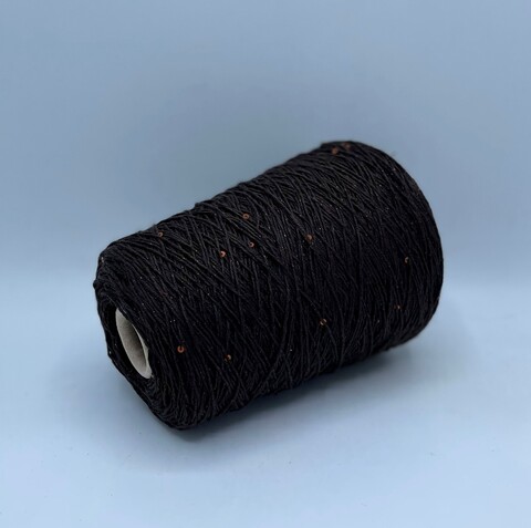 G&G Filati (пр.Италия),art-Lino 130м/100гр,100%Лен+пайетка+люрекс(медный), цвет-Коричневый . арт.22586